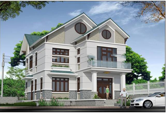Biệt thự phong cách mái thái 2 tầng đẳng cấp
