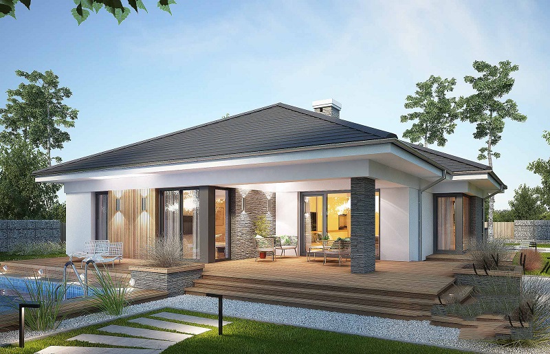 Biệt thự không gian mở kết hợp hồ bơi