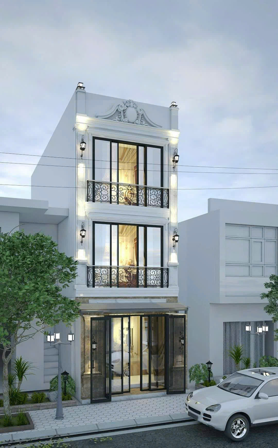 trọn gói xây nhà phố 7 tầng minh khoa cần giuộc