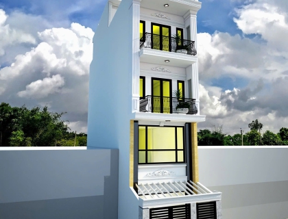 Xây Nhà Trọn Gói Cần Giuộc - Nhà Phố 7 Tầng Hiện Đại