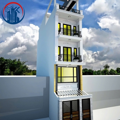 Xây Nhà Trọn Gói Cần Giuộc - Nhà Phố 7 Tầng Hiện Đại