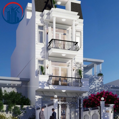 Thiết kế biệt thự 3 tầng đẹp hiện đại tại TP.HCM và Cần Giuộc