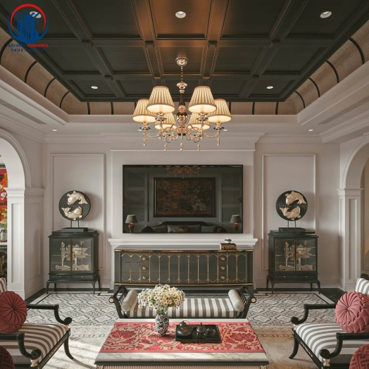 Hàng Buồm Villa - Kiệt Tác Kiến Trúc Indochine Tại Thái Nguyên, Thiết Kế Bởi Xây Dựng Minh Khoa Cần Giuộc