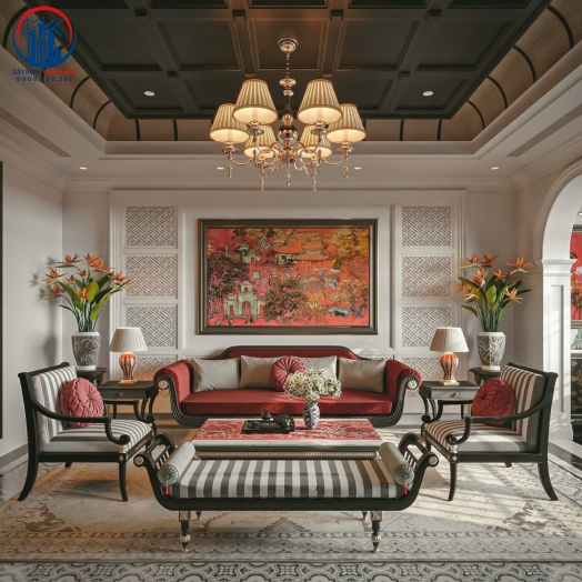 Hàng Buồm Villa - Kiệt Tác Kiến Trúc Indochine Tại Thái Nguyên, Thiết Kế Bởi Xây Dựng Minh Khoa Cần Giuộc