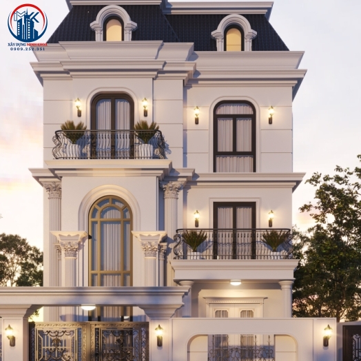 Thiết kế biệt thự 3 tầng đẹp hiện đại tại TP.HCM và Cần Giuộc