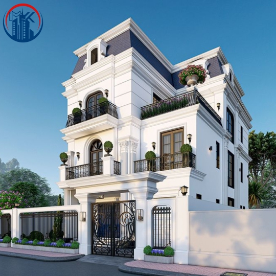 Thiết kế biệt thự 3 tầng đẹp hiện đại tại TP.HCM và Cần Giuộc